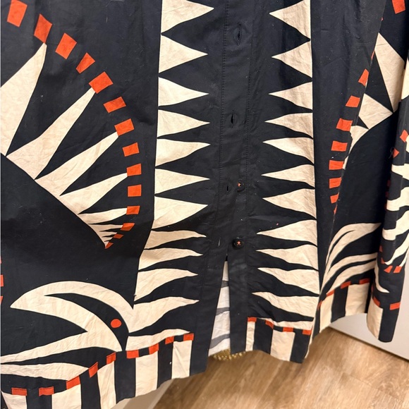 FARM Rio Black & Cream Graphic Button-Front Maxi Dress with Red Accents - Picture 15 of 15